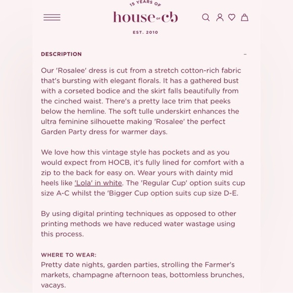 House of CB Rosalee Floral Pink Midi - Picture 5 of 12